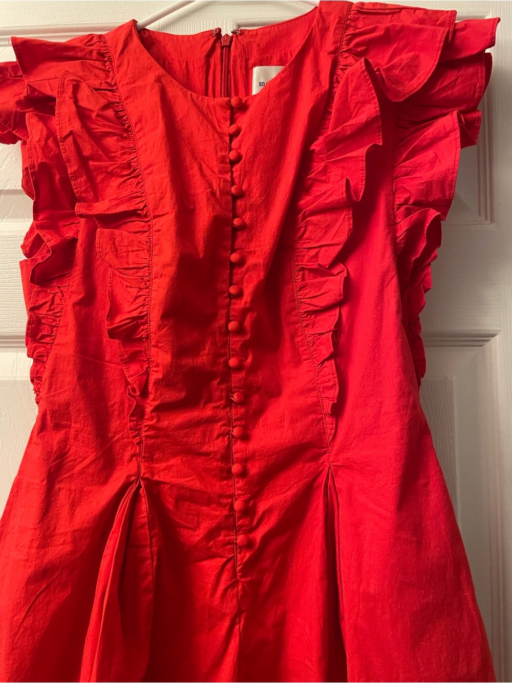 Anthropologie Maeve Red Ruffle Romper - Picture 4 of 7